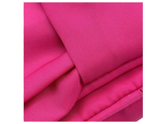 Borsa a tracolla Prada Ribbon in nylon e pelle Rosa - vista 5