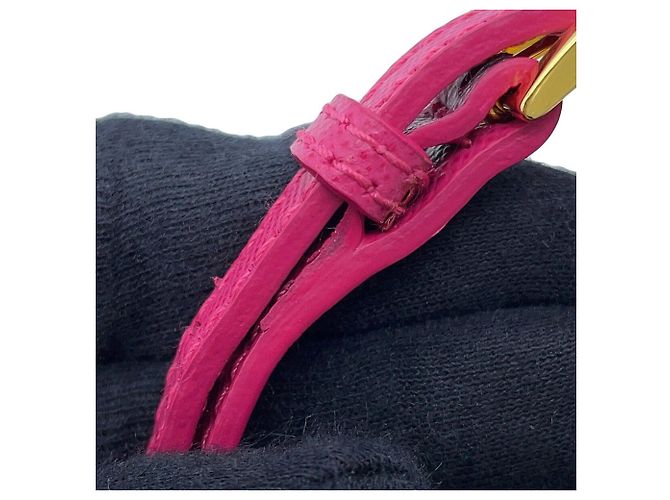 Borsa a tracolla Prada Ribbon in nylon e pelle Rosa - vista 9