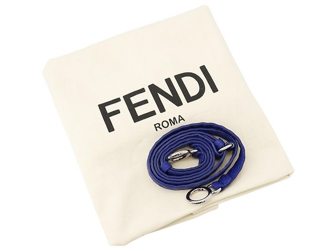 Fendi Peekaboo Selleria Regular Lederhandtasche Blau - Ansicht 18