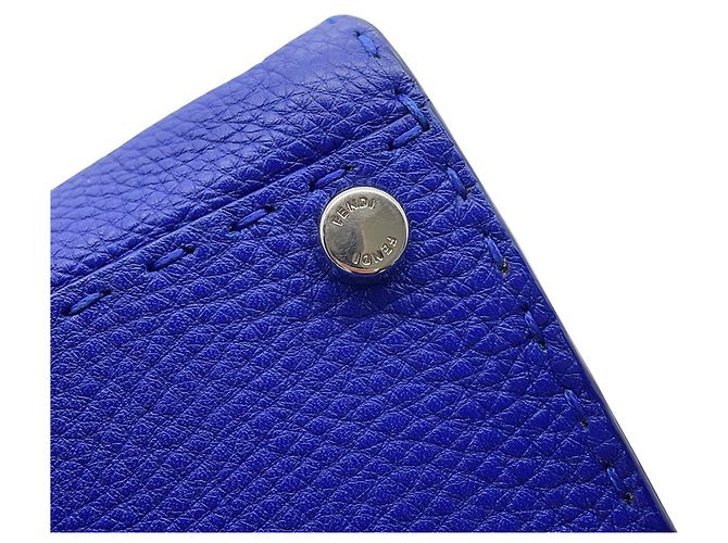 Fendi Peekaboo Selleria Regular Lederhandtasche Blau - Ansicht 7