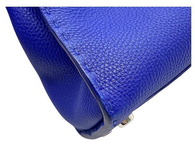 Fendi Peekaboo Selleria Regular Lederhandtasche Blau - Ansicht 8