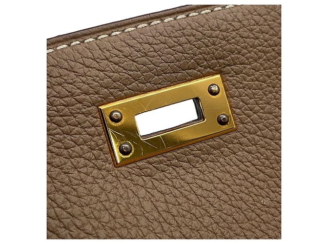 Hermès Borsa Hermes Kelly 25 in Etoupe Gray Taupe - vista 11