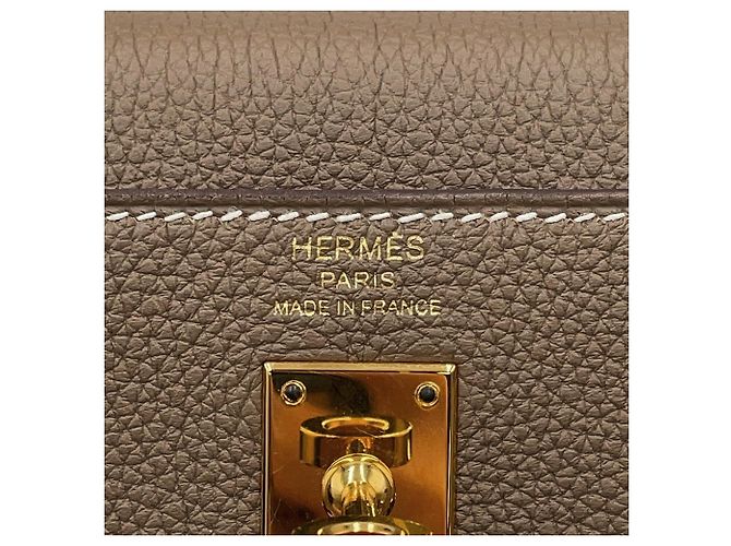 Hermès Borsa Hermes Kelly 25 in Etoupe Gray Taupe - vista 18