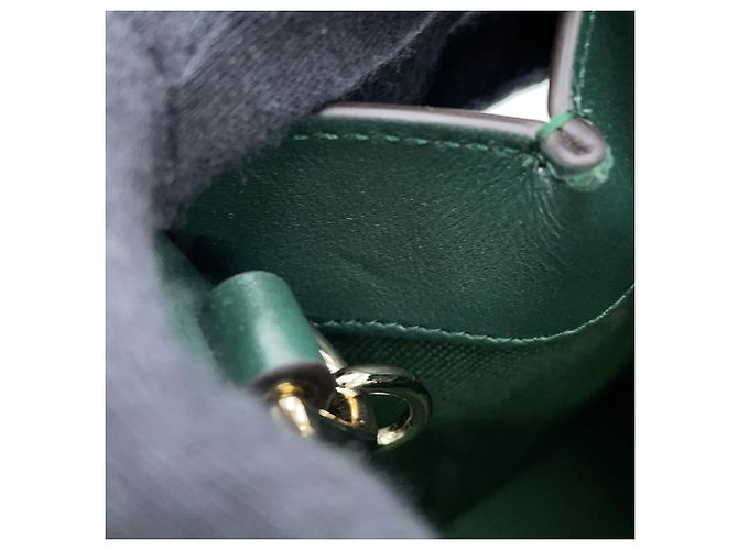 Borsa a mano piccola in pelle Gucci Diana Bamboo Verde - vista 11