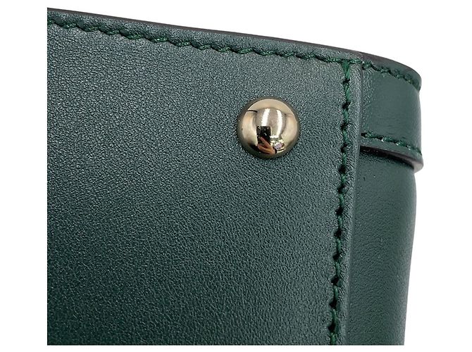Borsa a mano piccola in pelle Gucci Diana Bamboo Verde - vista 12