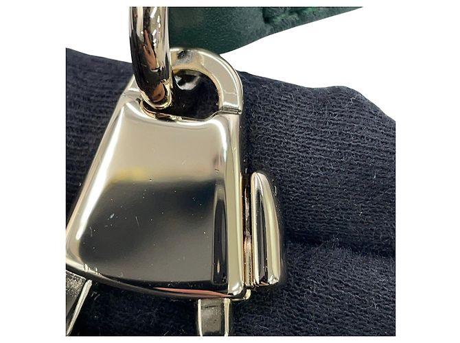 Borsa a mano piccola in pelle Gucci Diana Bamboo Verde - vista 14