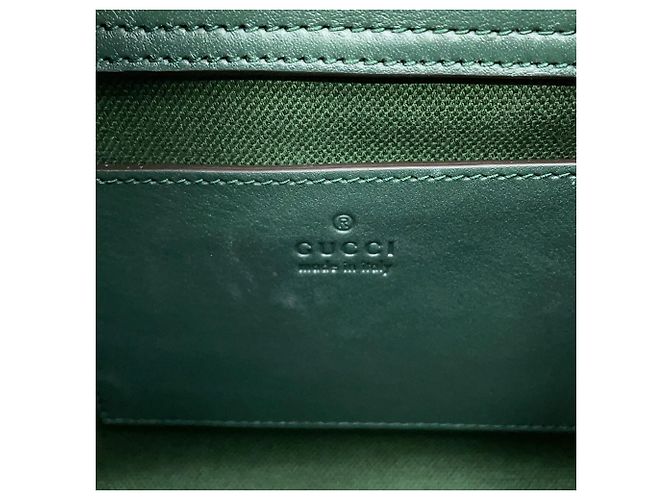 Borsa a mano piccola in pelle Gucci Diana Bamboo Verde - vista 16