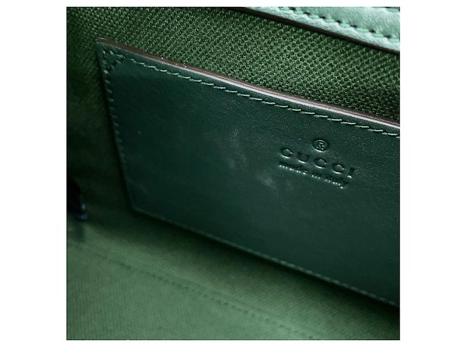 Borsa a mano piccola in pelle Gucci Diana Bamboo Verde - vista 9