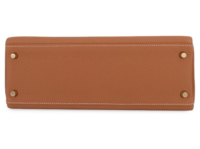 Hermès Borsa Hermes Kelly 32 in pelle Togo Gold - vista 3