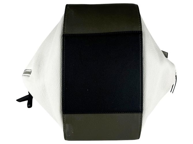 Borsa a tracolla in pelle Loewe Hammock Nero Bianco Cachi - vista 4
