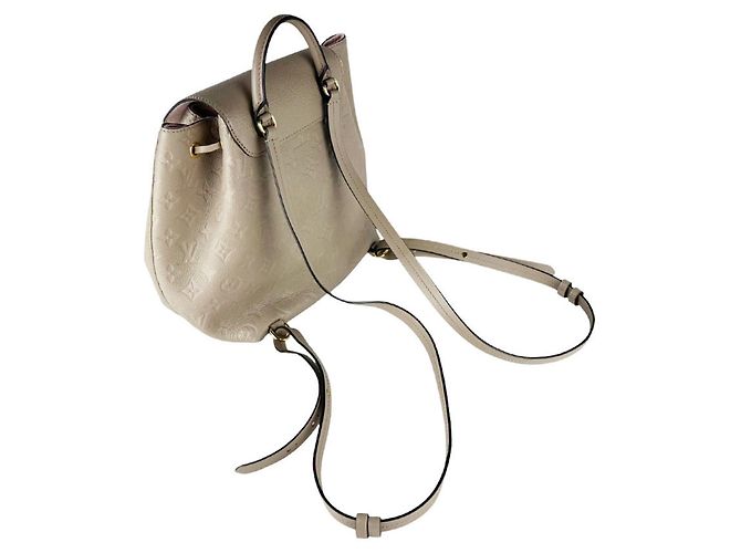 Zaino Louis Vuitton Monogram Empreinte Montsouris PM Grigio - vista 10