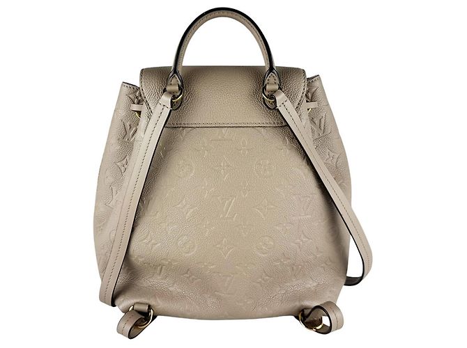 Zaino Louis Vuitton Monogram Empreinte Montsouris PM Grigio - vista 3
