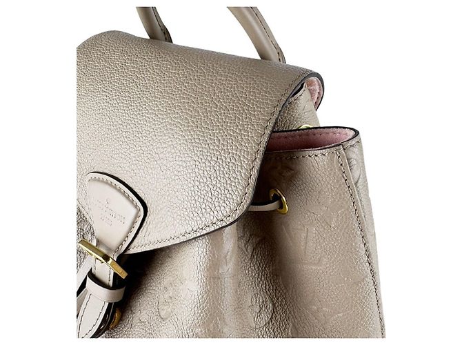 Zaino Louis Vuitton Monogram Empreinte Montsouris PM Grigio - vista 6