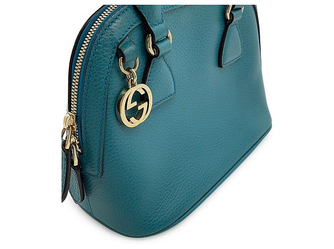 Borsa a mano in pelle Gucci Interlocking G 449661 Turchese - vista 13