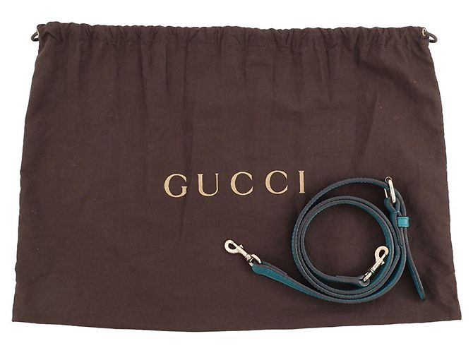 Borsa a mano in pelle Gucci Interlocking G 449661 Turchese - vista 18