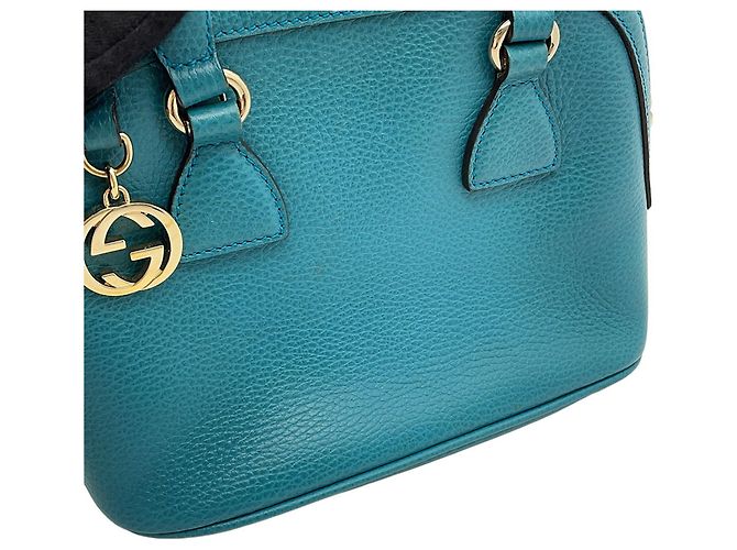 Borsa a mano in pelle Gucci Interlocking G 449661 Turchese - vista 7