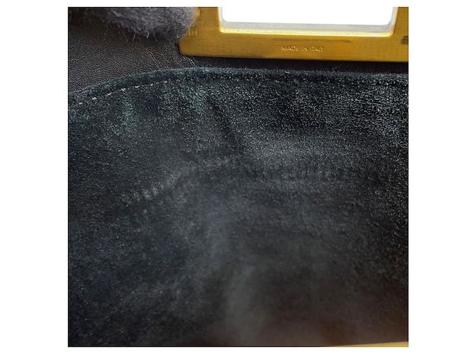 Fendi Peekaboo Regular Lederhandtasche Schwarz - Ansicht 9