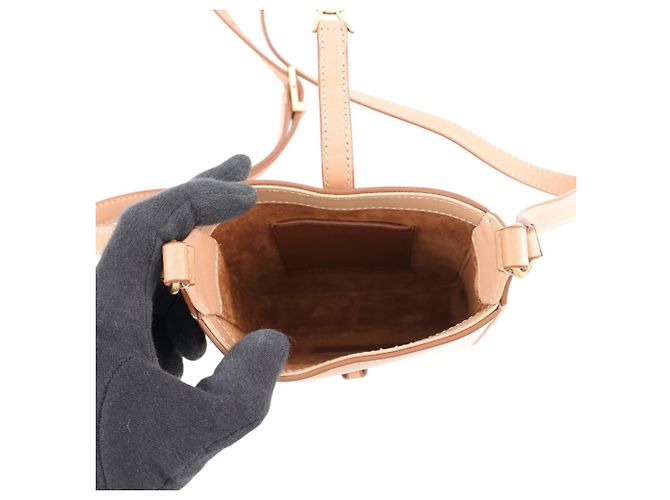 Borsa a tracolla mini verticale in pelle di vitello Yves Saint Laurent Beige - vista 5