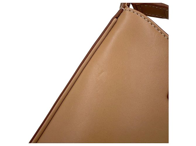 Borsa a tracolla mini verticale in pelle di vitello Yves Saint Laurent Beige - vista 7