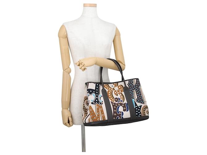 Hermès Hermes Garden PM Tote Bag Beige Cream Caramel Damier ebene - view 4