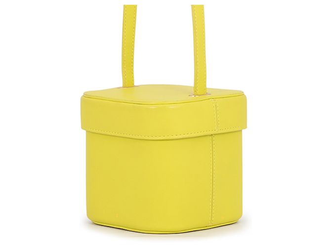 Céline Borsa a tracolla Celine Small Triomphe in pelle box Giallo - vista 2
