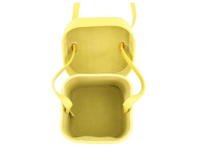 Céline Borsa a tracolla Celine Small Triomphe in pelle box Giallo - vista 5