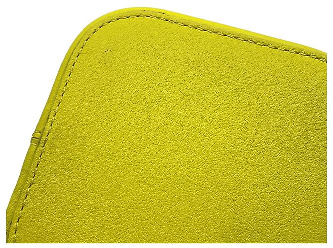 Céline Borsa a tracolla Celine Small Triomphe in pelle box Giallo - vista 6