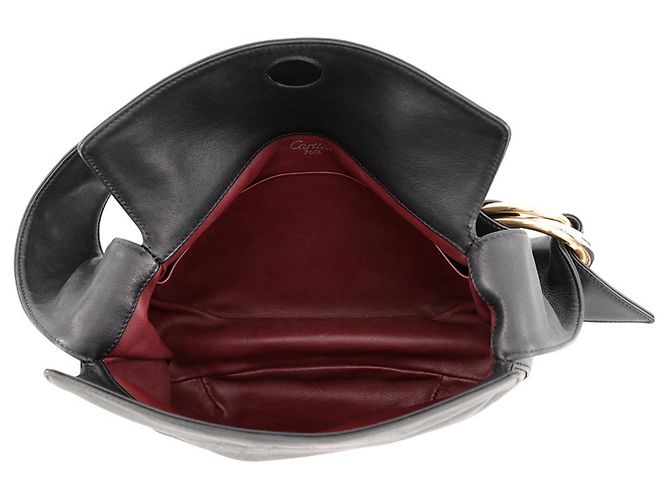 Borsa a mano in pelle Cartier Trinity Nero - vista 5