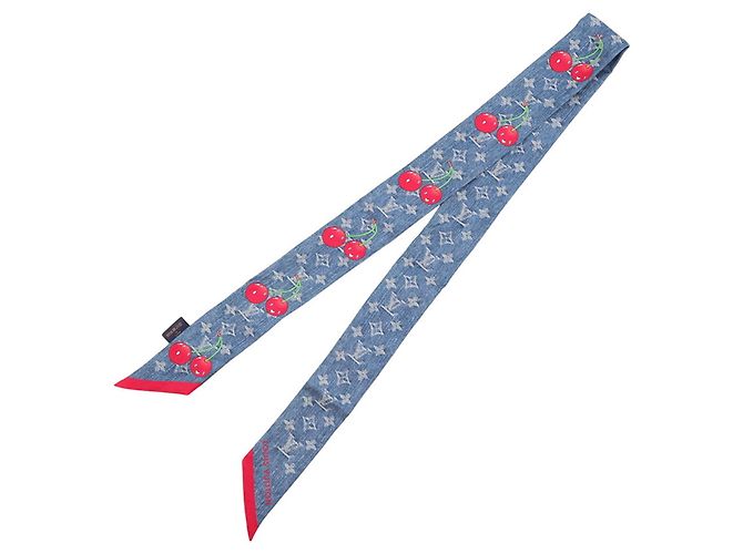 Sciarpa Bandeau in seta Louis Vuitton Rosso Blu - vista 2
