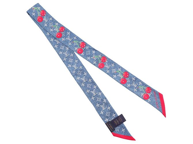 Sciarpa Bandeau in seta Louis Vuitton Rosso Blu - vista 3