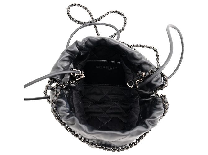 Borsa a mano Chanel CHANEL22 Mini Coco Mark Nero - vista 6