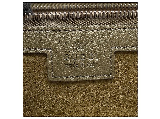 Borsa Tote Media Gucci Ophidia in Suede Cachi - vista 11