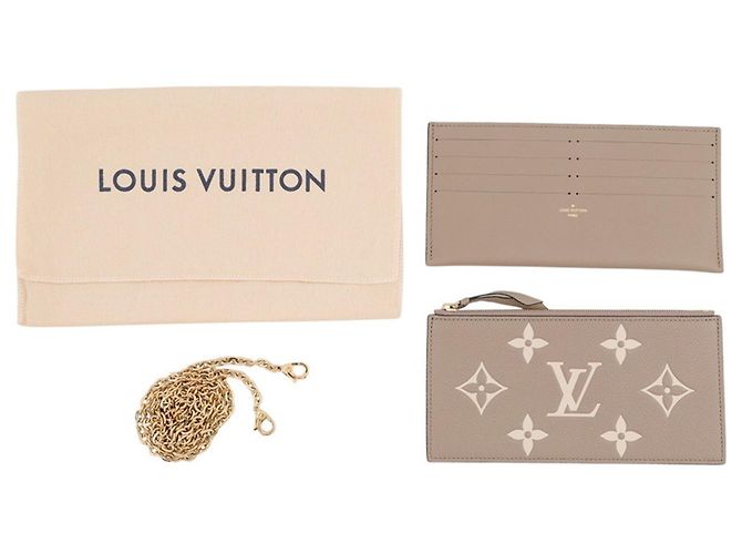 Portafoglio con catena Louis Vuitton Monogram Empreinte Grigio - vista 12