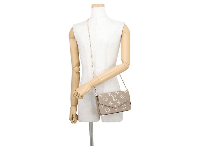 Portafoglio con catena Louis Vuitton Monogram Empreinte Grigio - vista 4