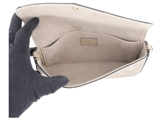 Portafoglio con catena Louis Vuitton Monogram Empreinte Grigio - vista 6