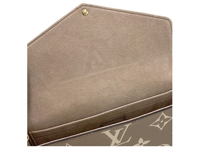 Portafoglio con catena Louis Vuitton Monogram Empreinte Grigio - vista 7
