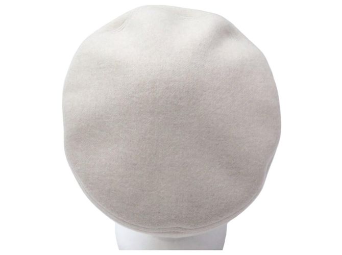 Hermès NUOVO CAPPELLO HERMES BERET SAINT HONORE POINT AVALON LANA CASHMERE T58 Beige - vista 4