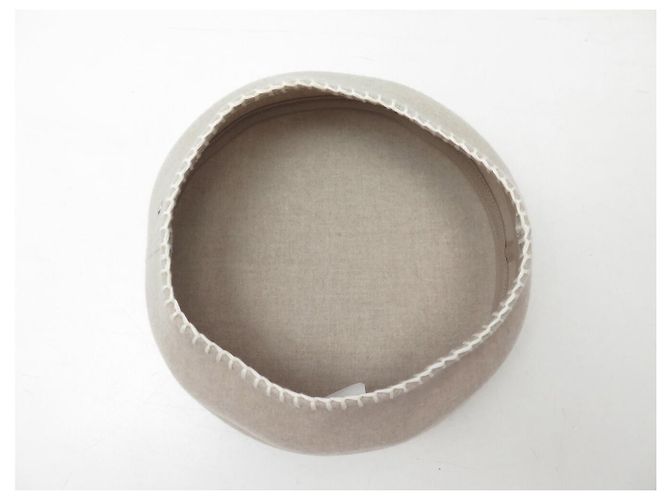 Hermès NUOVO CAPPELLO HERMES BERET SAINT HONORE POINT AVALON LANA CASHMERE T58 Beige - vista 7
