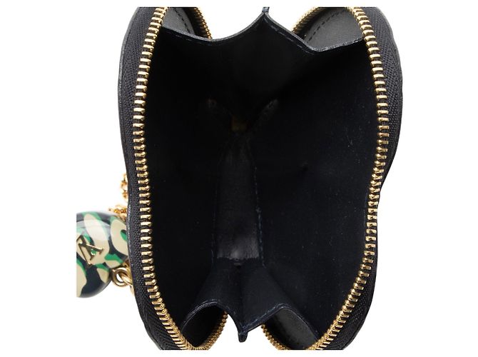 Louis Vuitton Limited Edition Stephen Sprouse Monogram Vernis Leopard Heart Coin Case Negro - vista 5