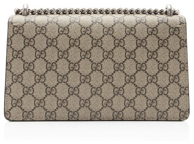 Borsa a tracolla Dionysus Medium E/W in GG Supreme e cristalli Gucci Marrone Beige - vista 3