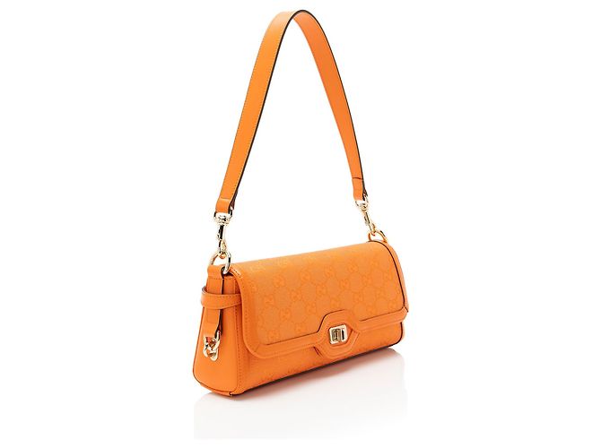 Bolso de hombro Small Gucci GG Canvas Luce Naranja - vista 2