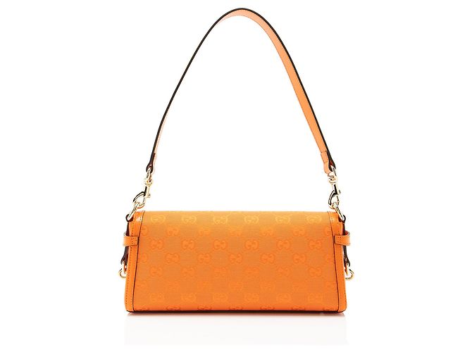 Bolso de hombro Small Gucci GG Canvas Luce Naranja - vista 3