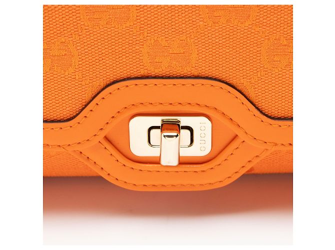 Bolso de hombro Small Gucci GG Canvas Luce Naranja - vista 9