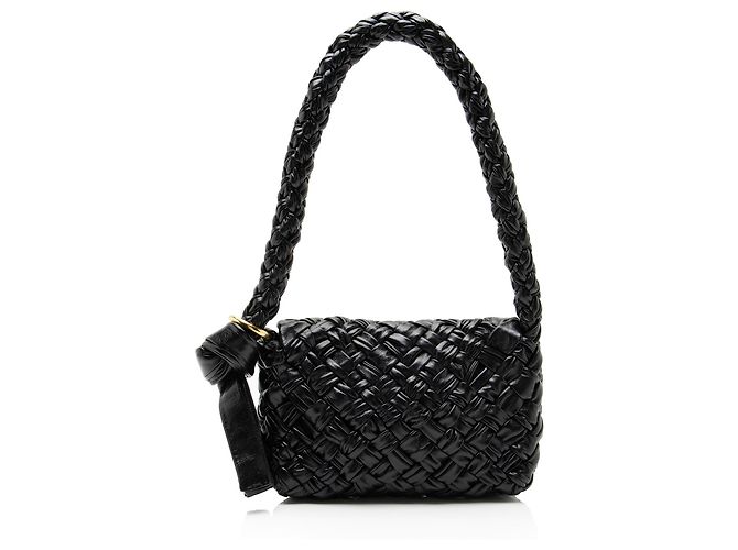 Borsa a tracolla Bottega Veneta Intreccio Kalimero Citta Small Nero - vista 3