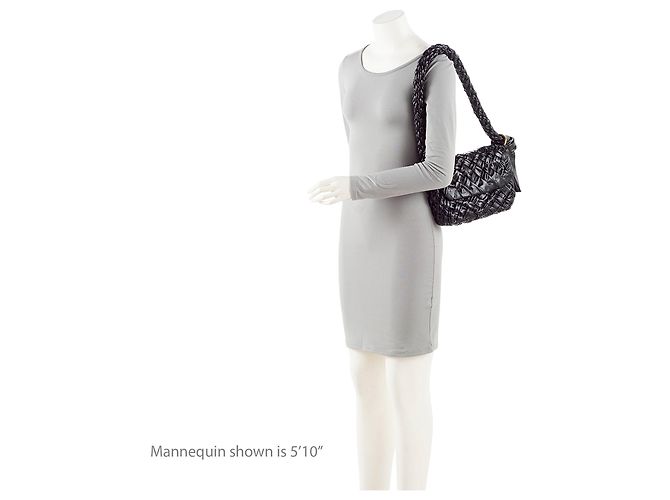 Borsa a tracolla Bottega Veneta Intreccio Kalimero Citta Small Nero - vista 5