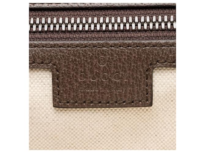 Gucci GG Supreme Ophidia Medium Flap Messenger Marrone Beige - vista 8