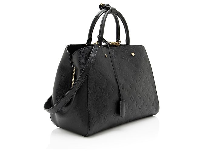 Borsa Satchel Louis Vuitton Monogram Empreinte Montaigne GM Nero - vista 2