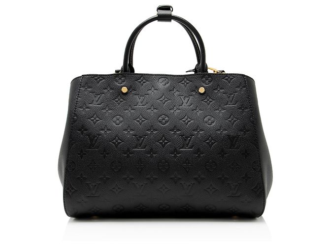 Borsa Satchel Louis Vuitton Monogram Empreinte Montaigne GM Nero - vista 3