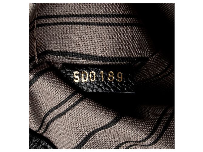 Borsa Satchel Louis Vuitton Monogram Empreinte Montaigne GM Nero - vista 6