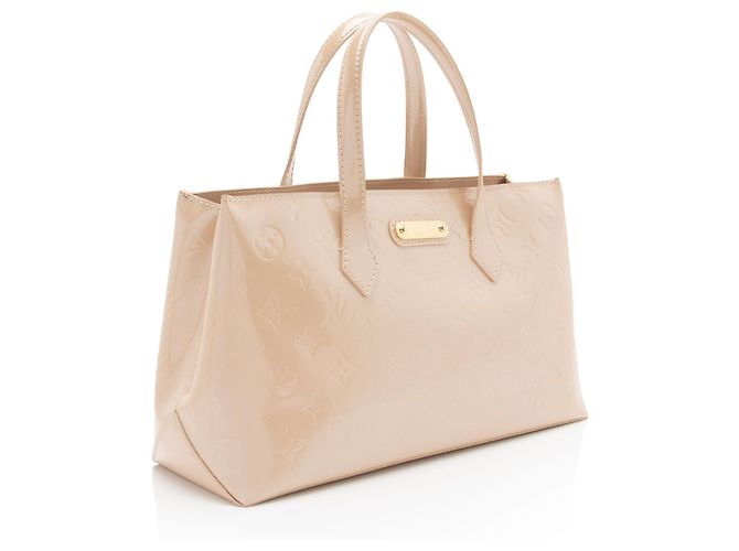 Louis Vuitton Monogram Vernis Wilshire PM Tote Braun Beige - Ansicht 2